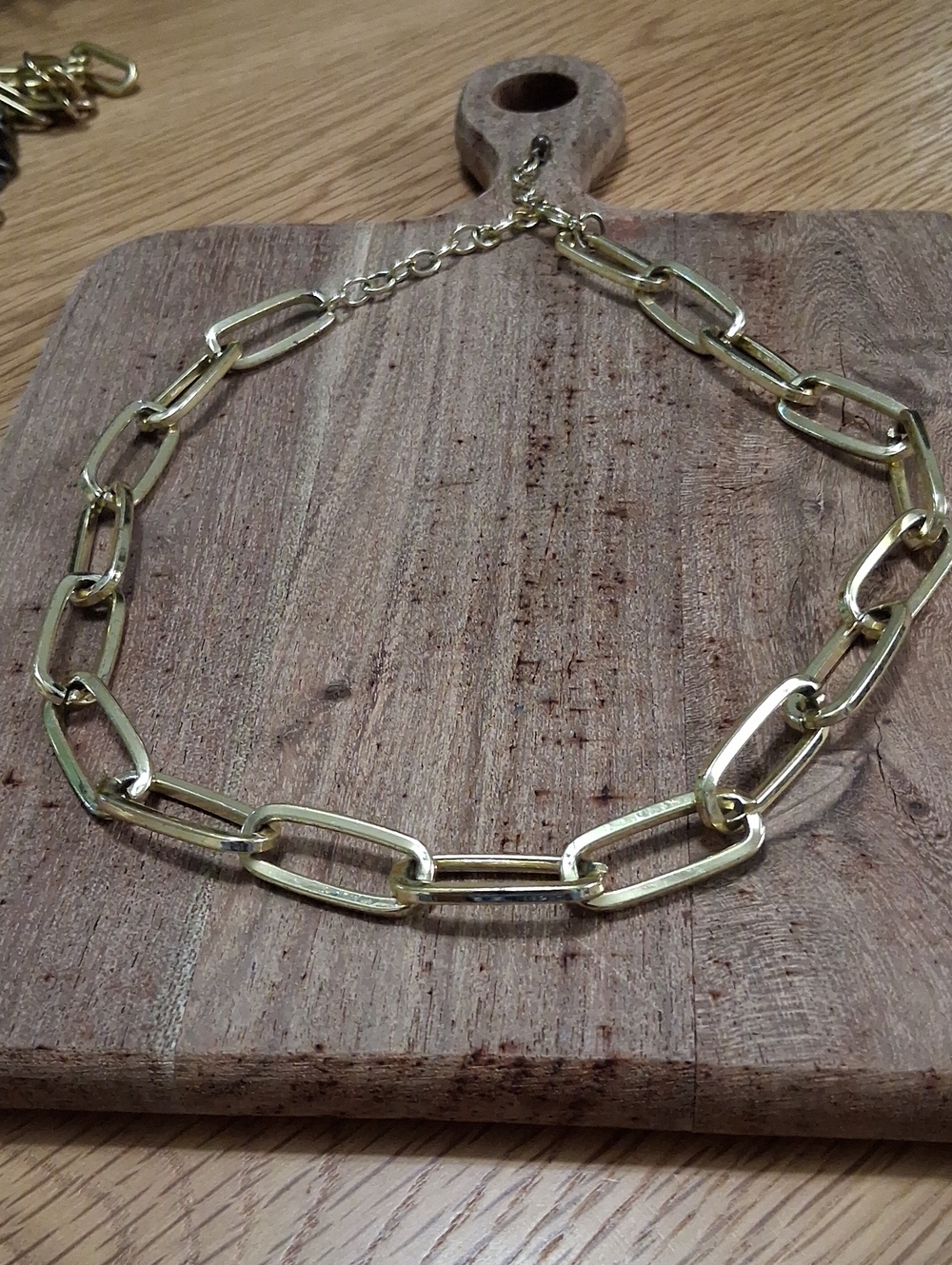 Gold Color Link Chain Necklace - Women Jewelry